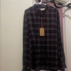 Weatherproof Gray and purple shirt long sleeve